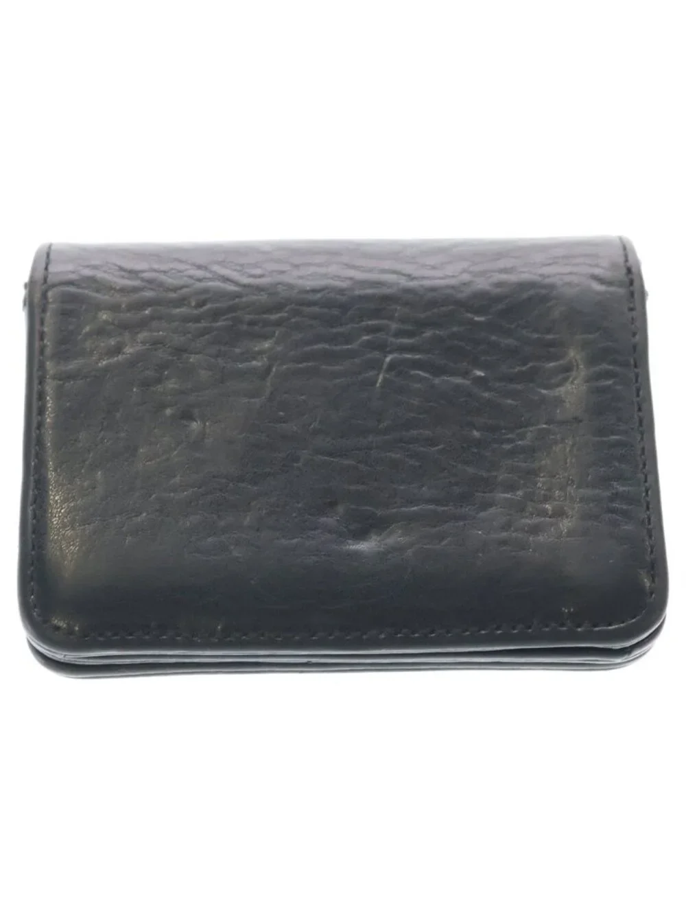 Chrome Hearts Crd Arch Logo Plate 3 Pocket Leather Card Case Black